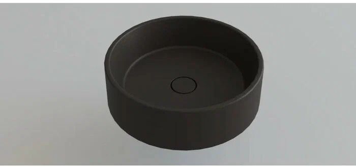 Раковина Rotund 440-08-Qwarin, круглая, искусственный камень, цвет - космос