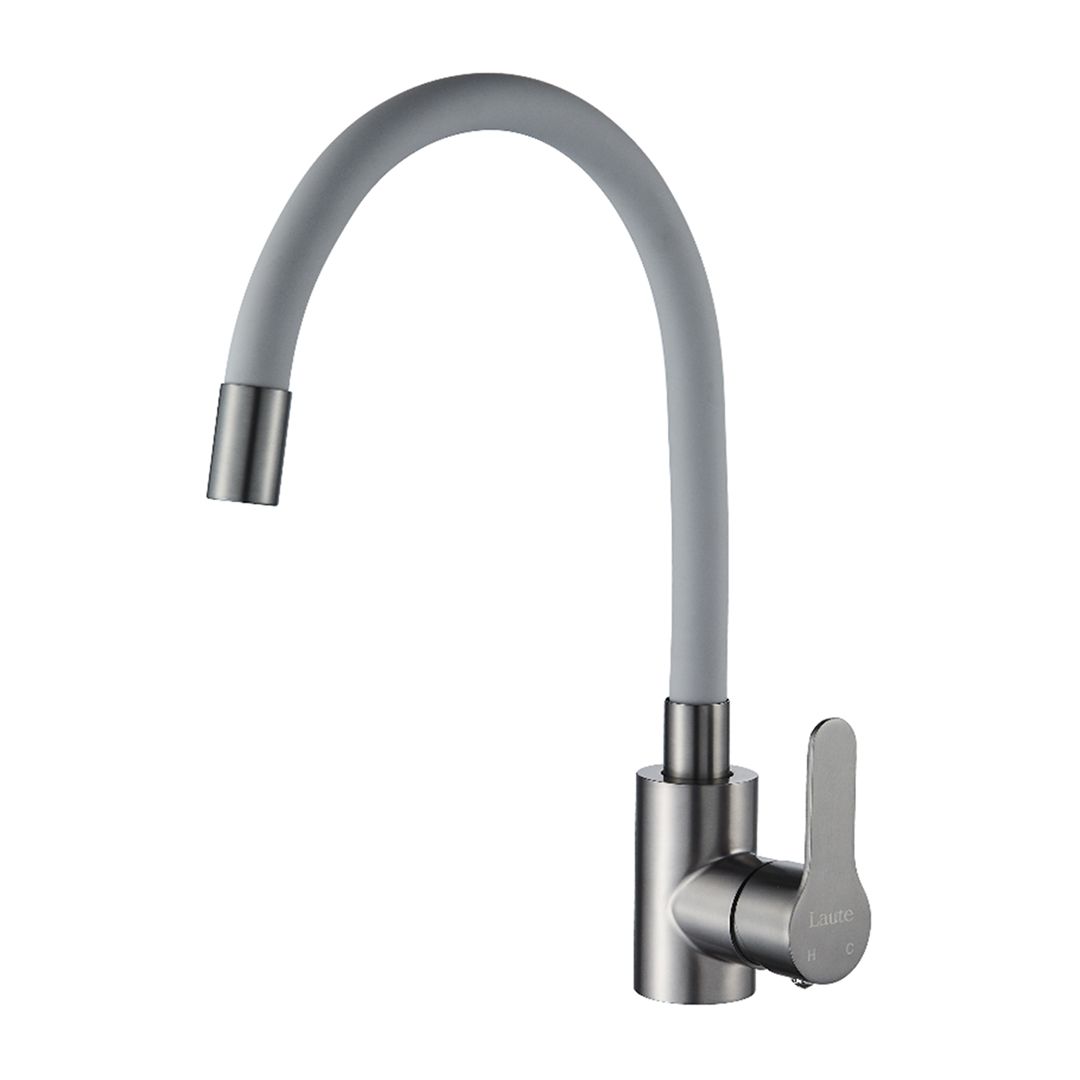 Кухонный смеситель с гибким изливом, графит/серый SOL193BY-5 La Oute