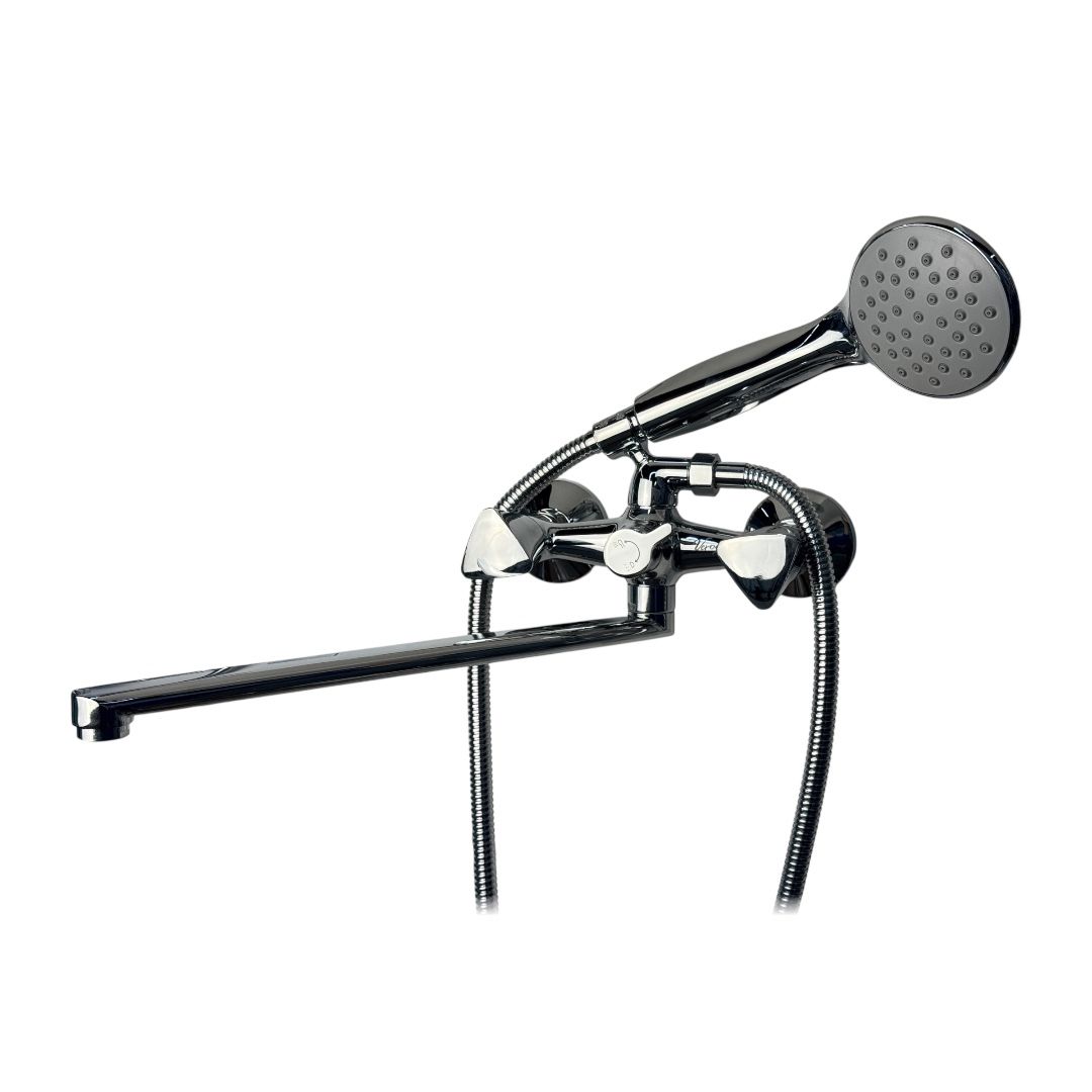 Смеситель для ванны  VEROSA SV-05-06-05  (излив плоский, маховик метал, кран-букса 1/2 керамика)