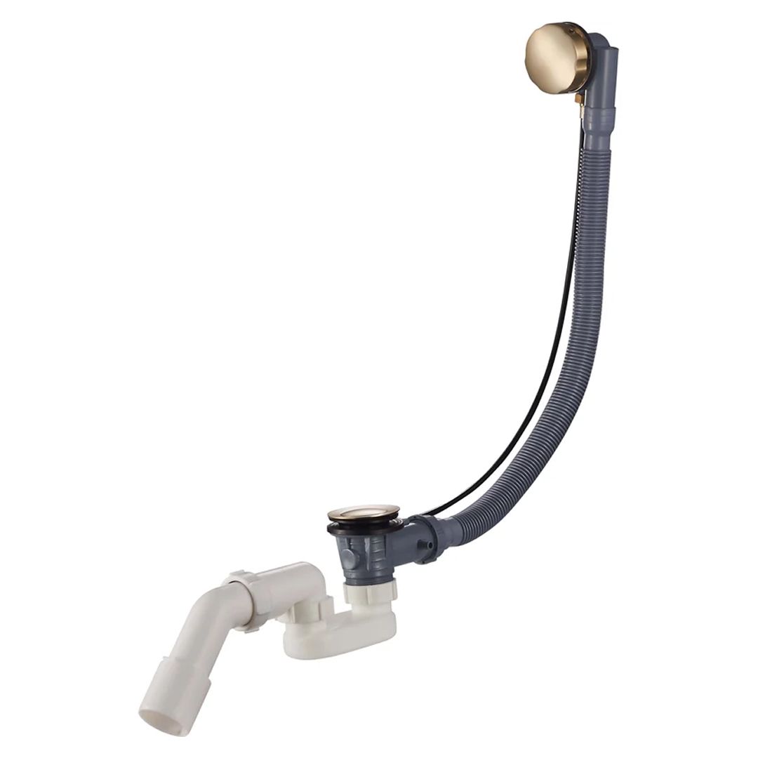 Сифон для ванны Raglo полуавтомат R600.30.03 сатин золотой (брашированное золото)