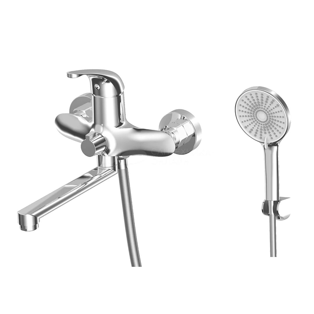 Смеситель AWP Agura S0717C для ванны коротким поворотным изливом 200мм, хром