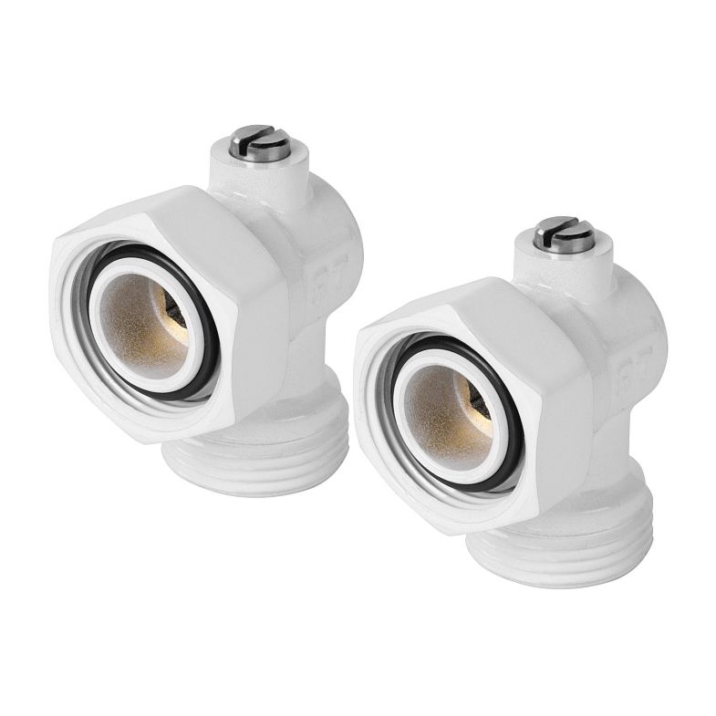 Набор нижнего подключения RoyalThermo угловой раздельный 3/4х3/4ЕК белый