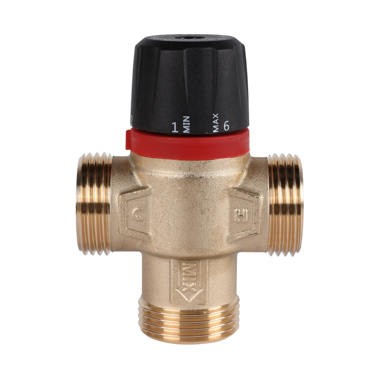 Термостатический смесительный клапан для систем отопления и ГВС ROMMER 1  НР 30-65°С KV 2,3