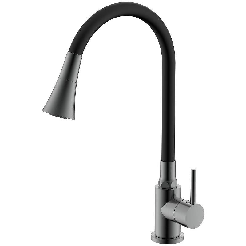 Смеситель для кухни Splenka оружейная сталь (графит)/черный S201.4306.09