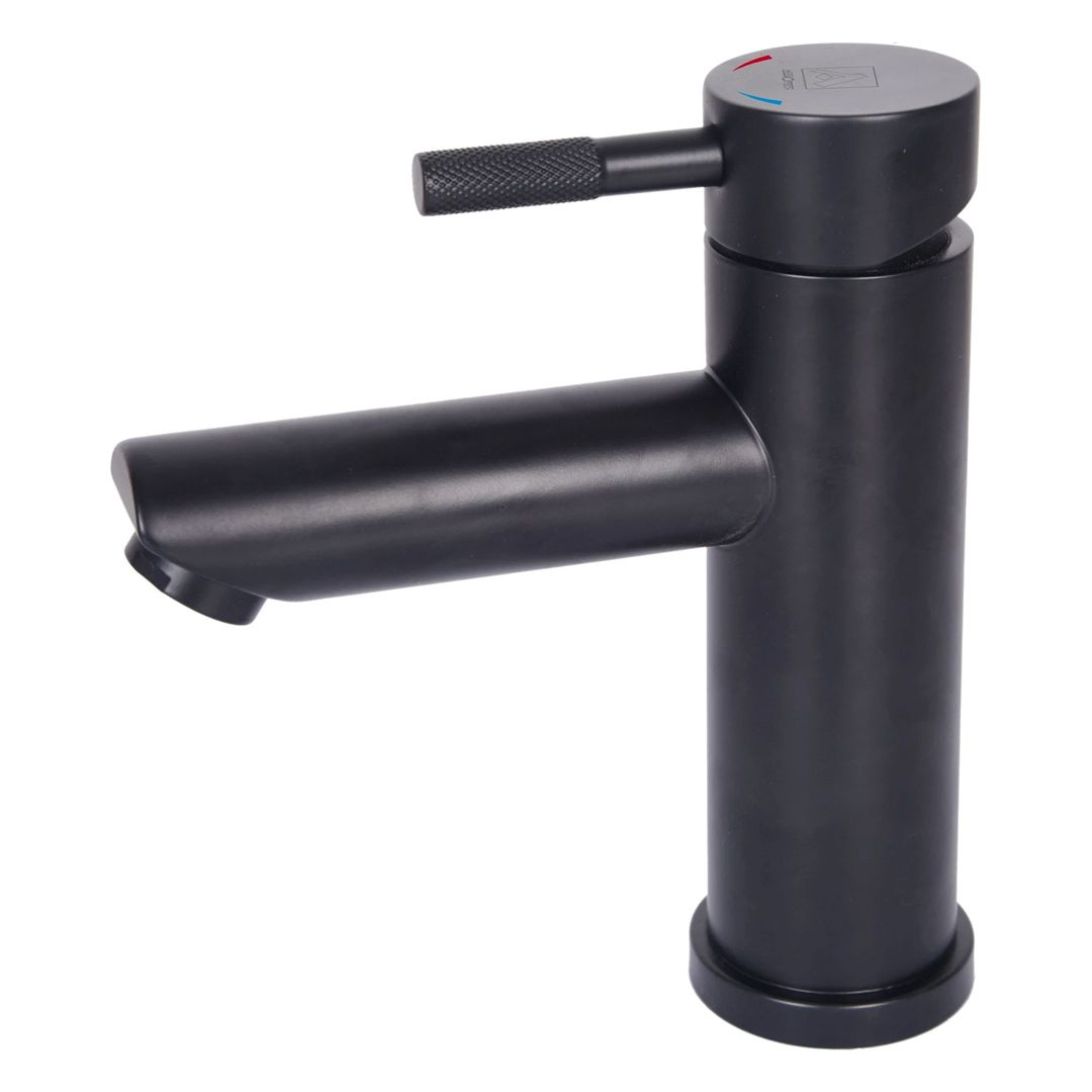 Смеситель для умывальника черный 