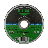 Круг отрезной по металлу 125х1,0х22 Standard D.BOR