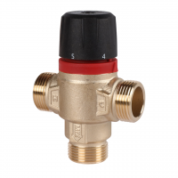 Термостатический смесительный клапан для систем отопления и ГВС ROMMER 3/4  НР 30-65°С KV 1,8