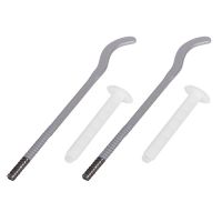 Комплект плоских кронштейнов с дюбелями 7,2х170мм, серебристые (2шт)