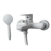 Смеситель для ванны VEROSA SV-06-03-W Белый (излив короткий., картридж D35, держатель, шланг, лейка)