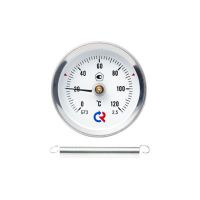 Термометр биметал.накладной 0-120°С; D63мм (кл.точ.2,5)