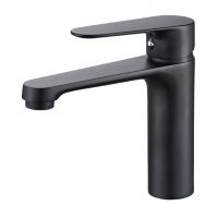 Смеситель для умывальника, черный LEO101H La Oute