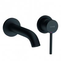 KLUDI BOZZ Настенный смеситель для умывальника, черный матовый, арт. 382443976