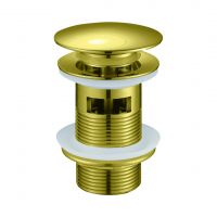 Донный клапан с переливом Haiba золото глянец HB67-5