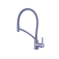 Смеситель для кухни VEROSA SK-19-05-01-G (гибкий излив, серый, картридж D35, гайка), (без подводки)