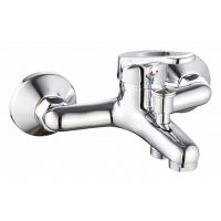 Смеситель для ванны настенный, ECO хром, однорычажный, d-35 дайвотер штоковый, без душ гарнитуры 355