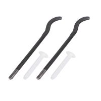 Комплект плоских кронштейнов с дюбелями 7,2х170мм, черные (2шт)